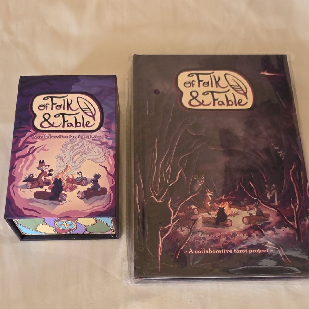 ofFolk & Fable Tarot Deck and Guidebook - Purple Illustrated Set